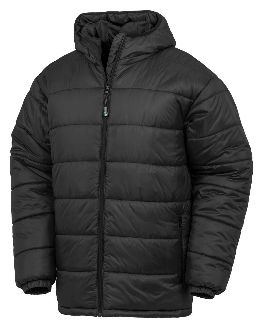 Parka reciclada acolchada con capucha Black