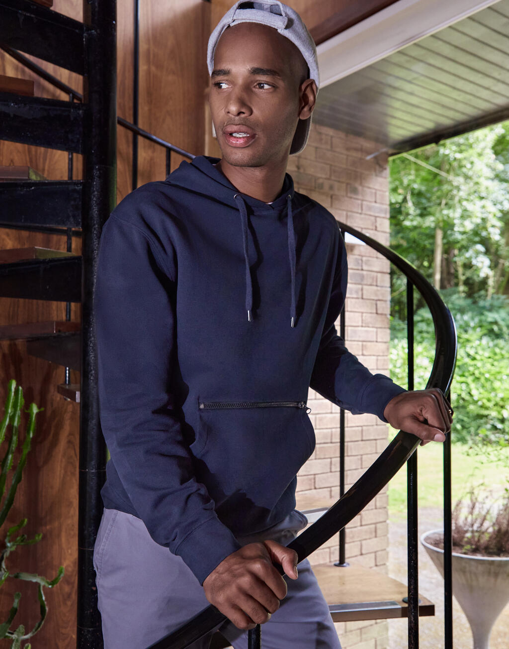 Kustom Kit Sudadera Piqué con Capucha y Bolsillos