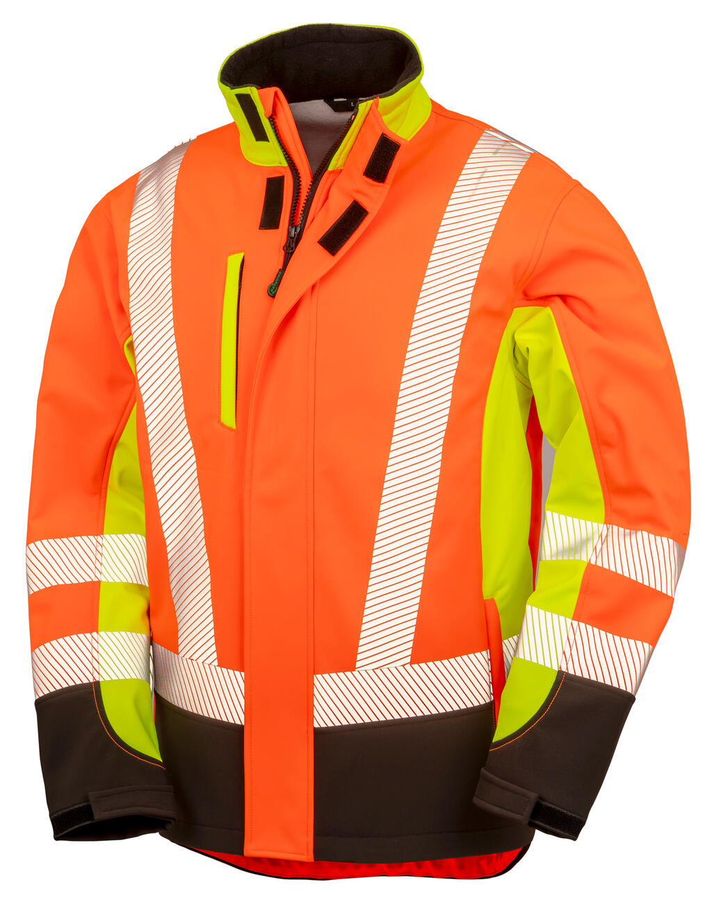 Softshell de Seguridad Reciclado de 3 capas Fluo Yellow/Fluo Orange/Black