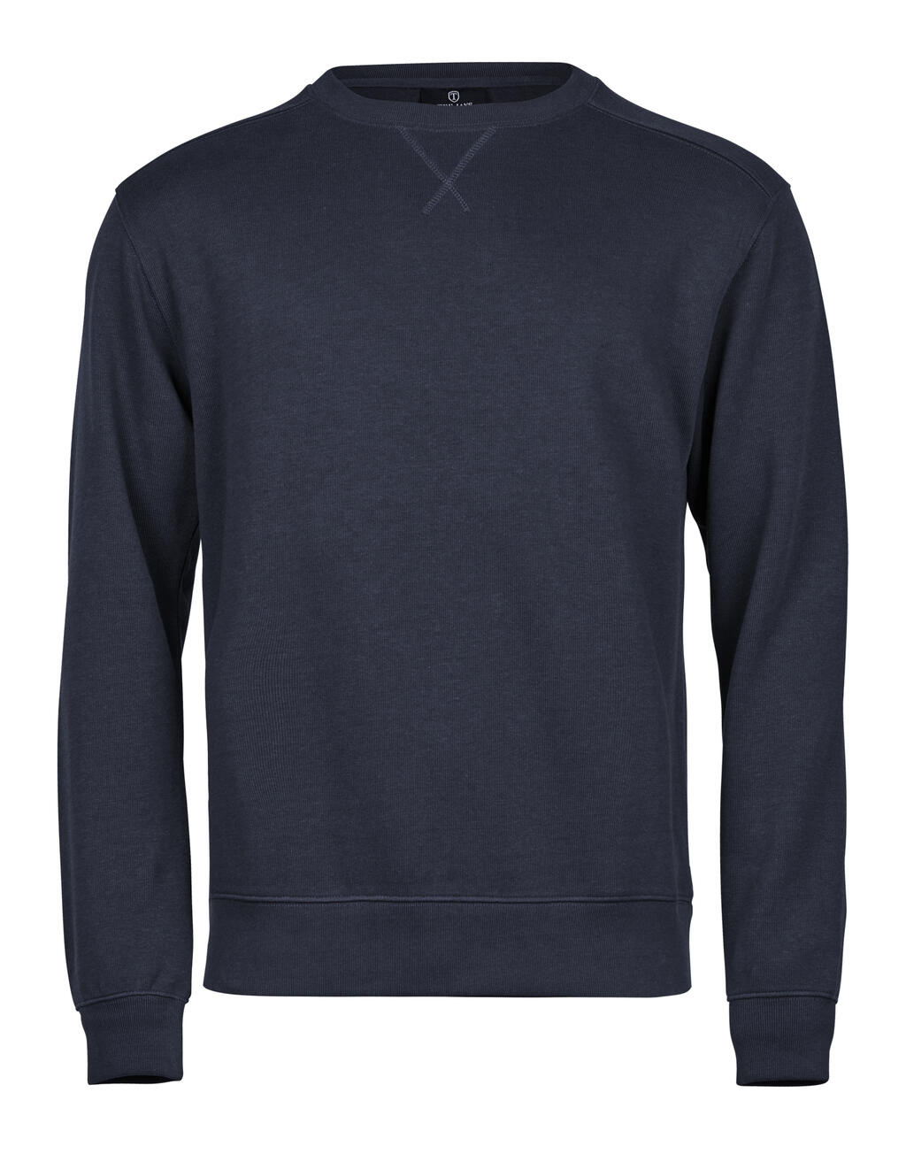 Sudadera cuello redondo acanalado Interlock Navy