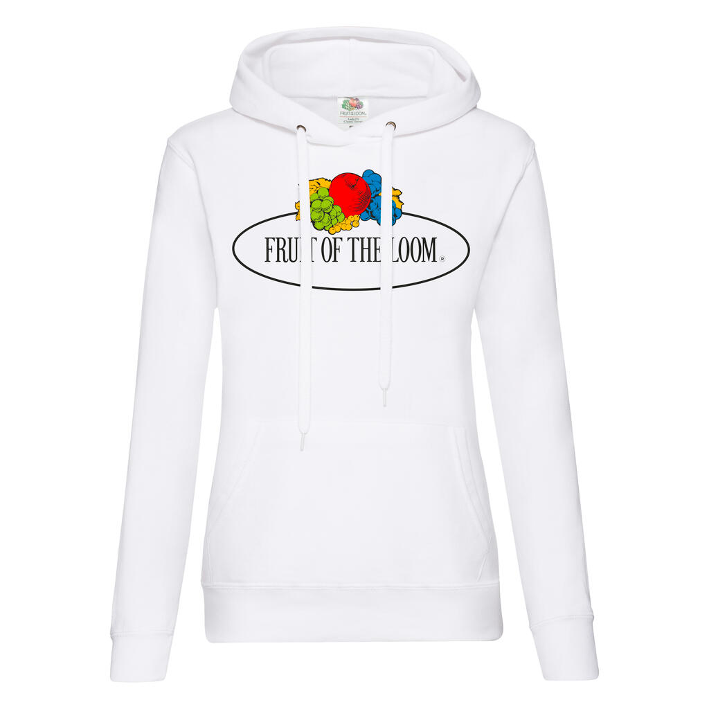 Sudadera Vintage mujer Classic con logo grande White