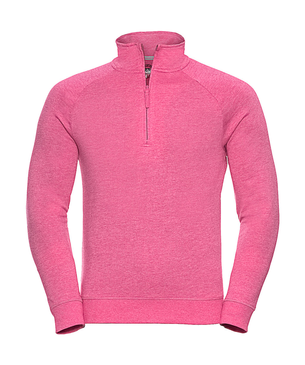 Sudadera HD cremallera 1/4 hombre Pink Marl