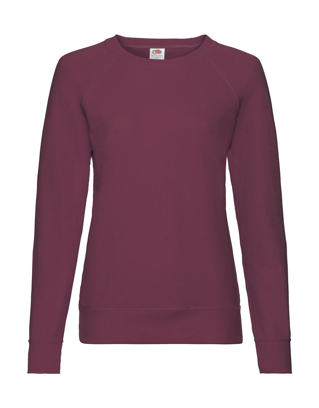 Sudadera manga raglán ligera mujer Burgundy