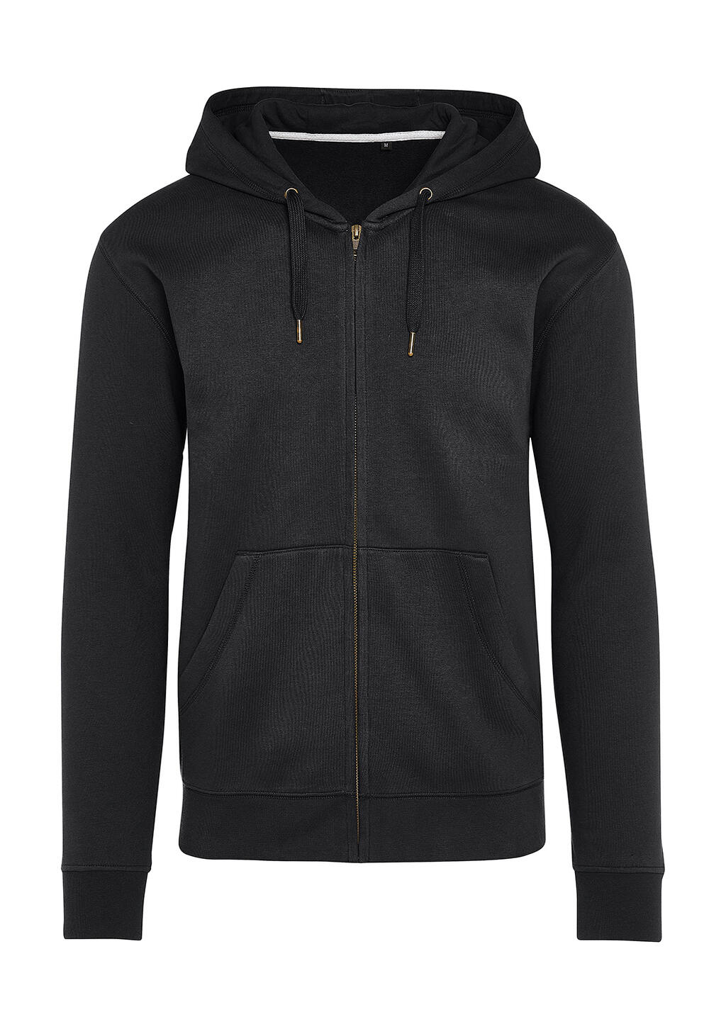 Sudadera capucha cremallera sin etiquetas Unisex Dark Black