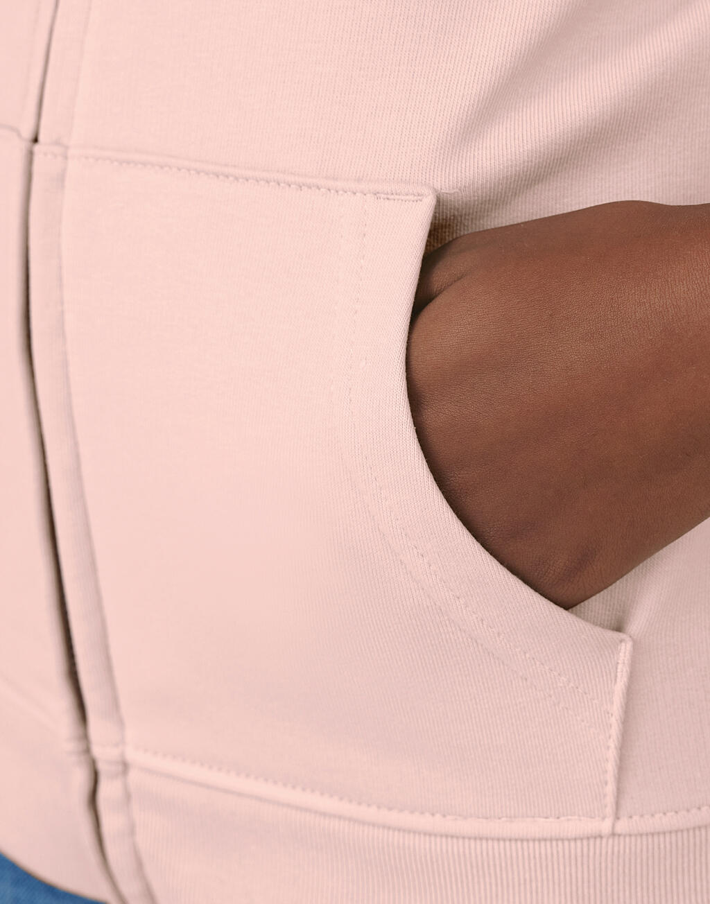  B & C Sudadera orgánica con capucha y cremallera mujer otro