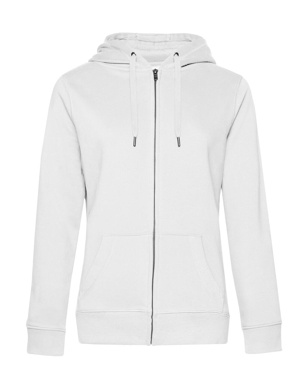 Sudadera Queen con capucha y cremallera mujer  White
