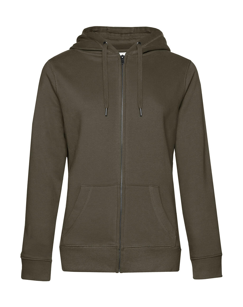 Sudadera Queen con capucha y cremallera mujer  Khaki
