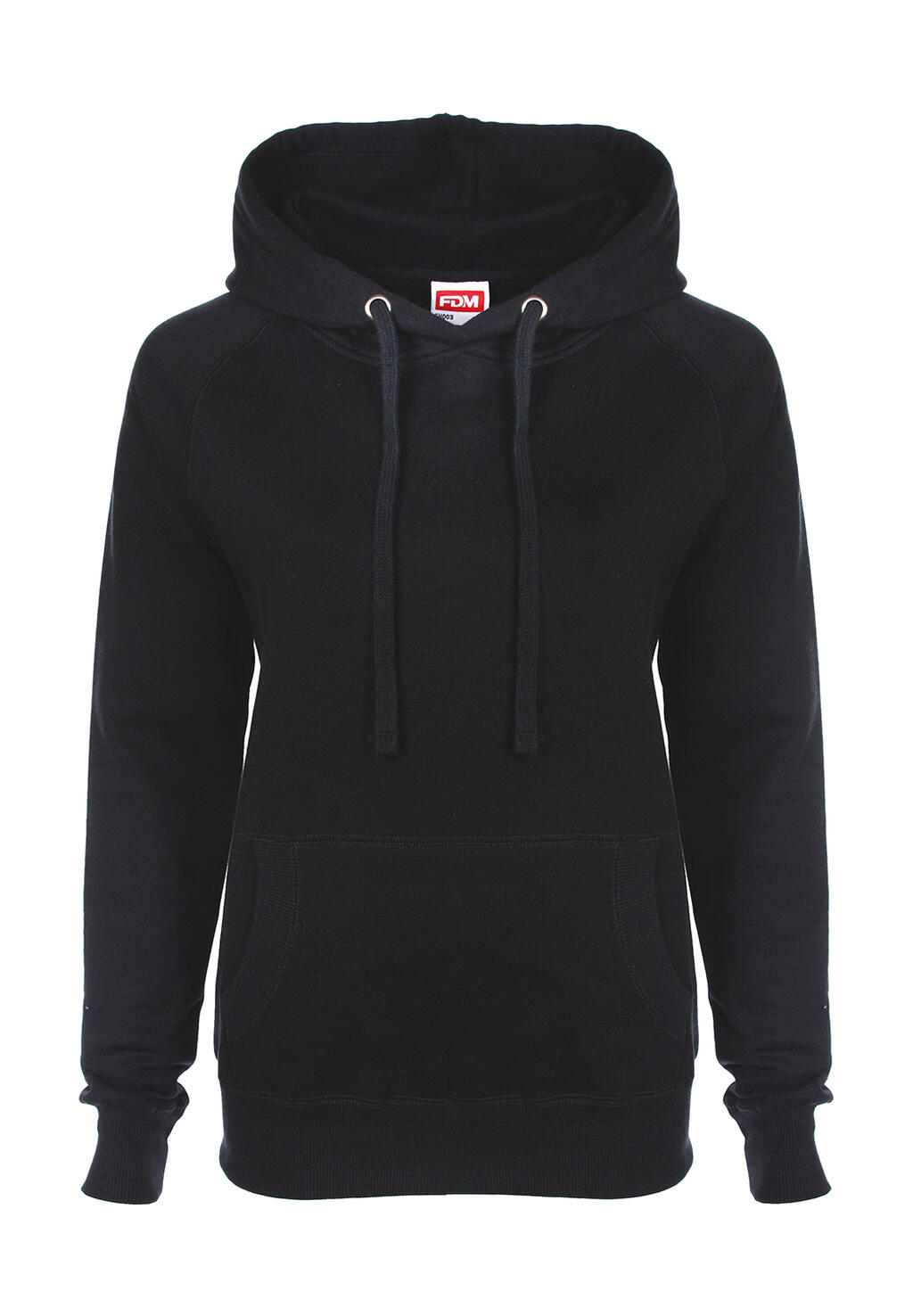 Sudadera capucha raglán mujer Black