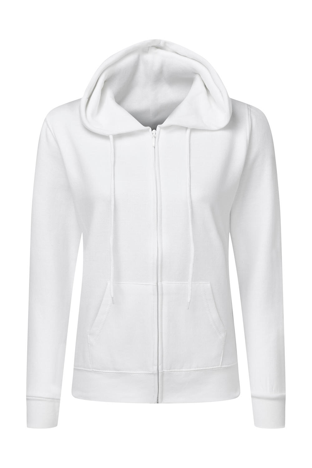 Sudadera capucha cremallera entera mujer White