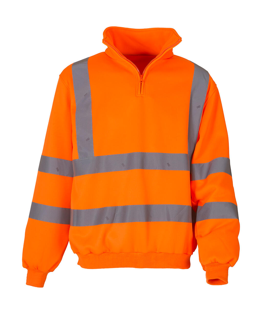 Sudadera Fluo 1/4 cremallera Fluo Orange