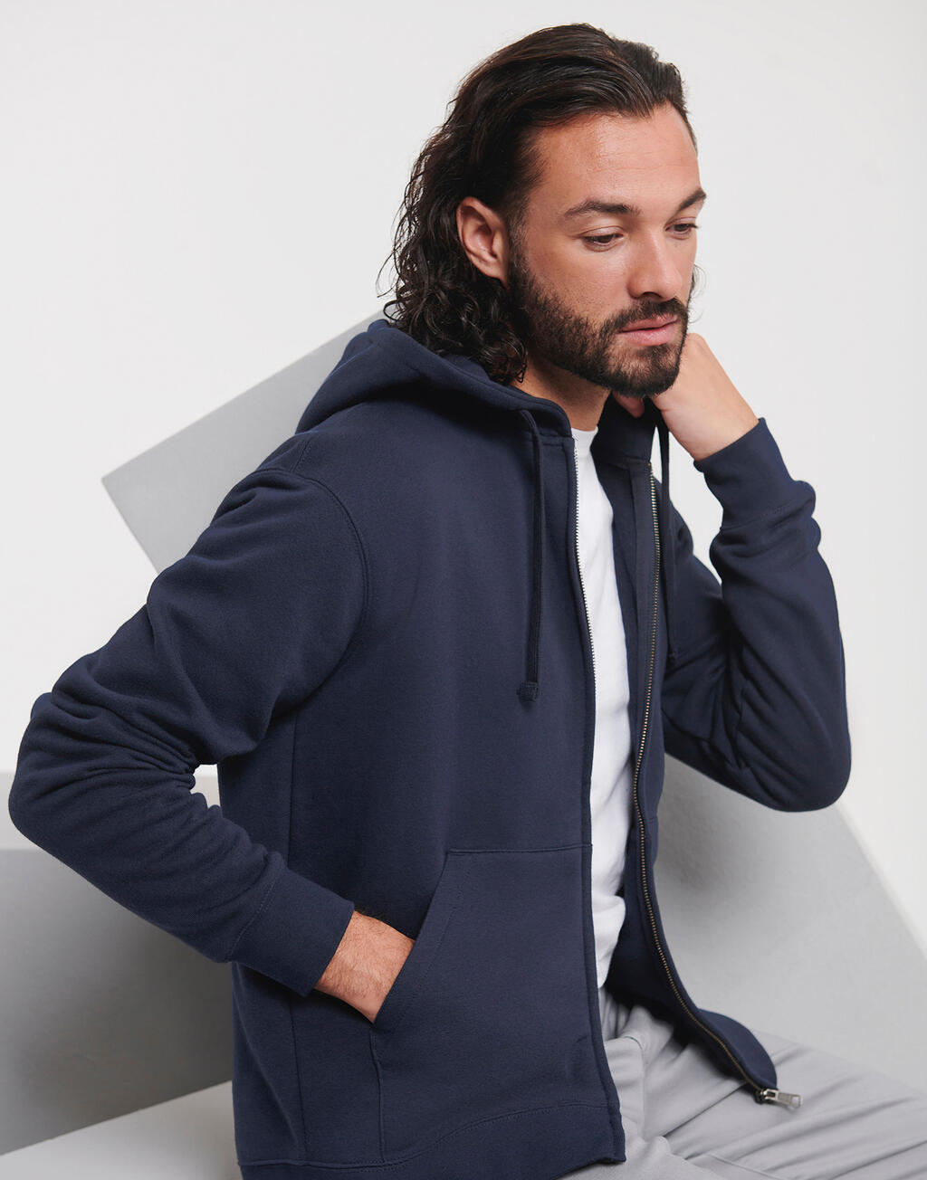  Russell Europe Sudadera Authentic con capucha y cremallera hombreotro