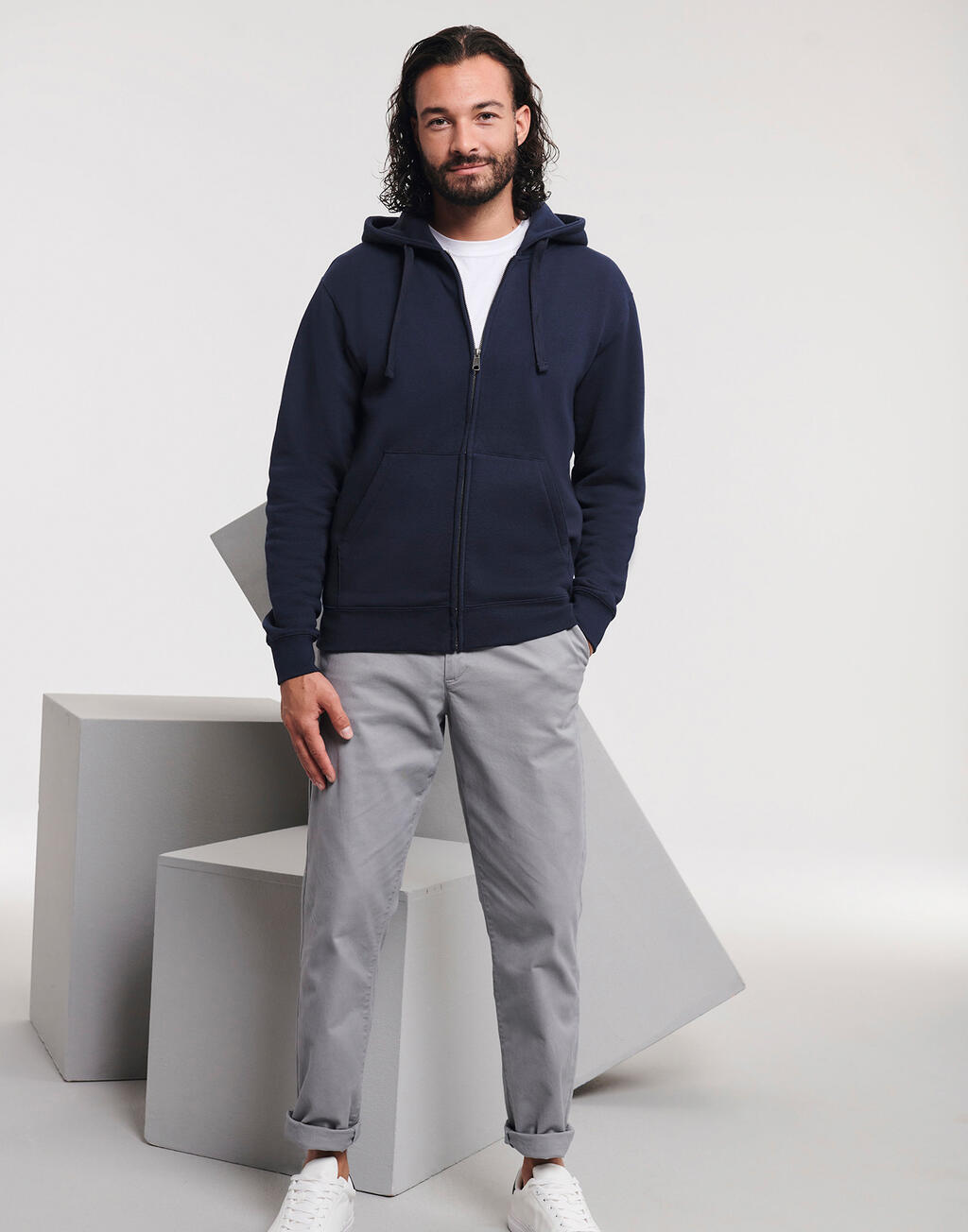  Russell Europe Sudadera Authentic con capucha y cremallera hombreotro