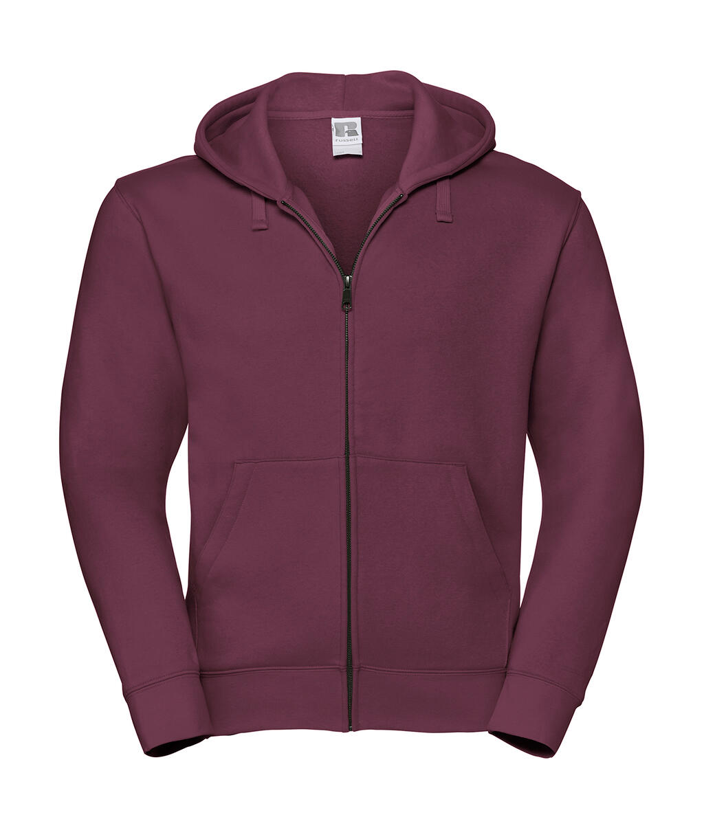 Sudadera Authentic con capucha y cremallera hombre Burgundy