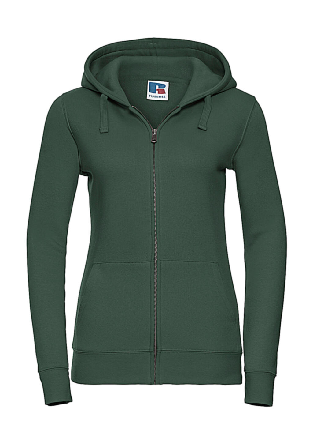 Sudadera Authentic capucha y cremallera mujer Bottle Green