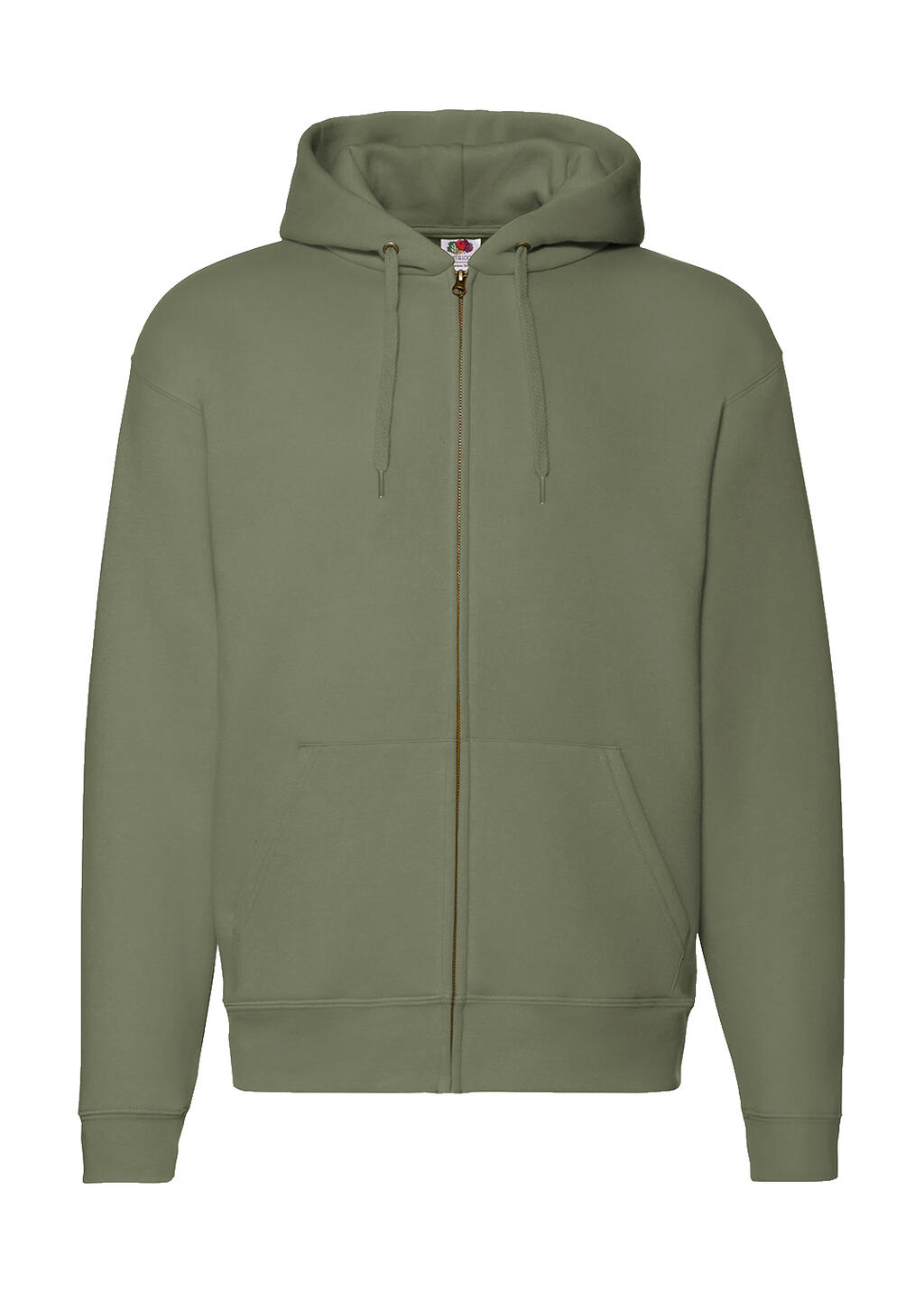 Sudadera capucha cremallera entera Premium Classic Olive