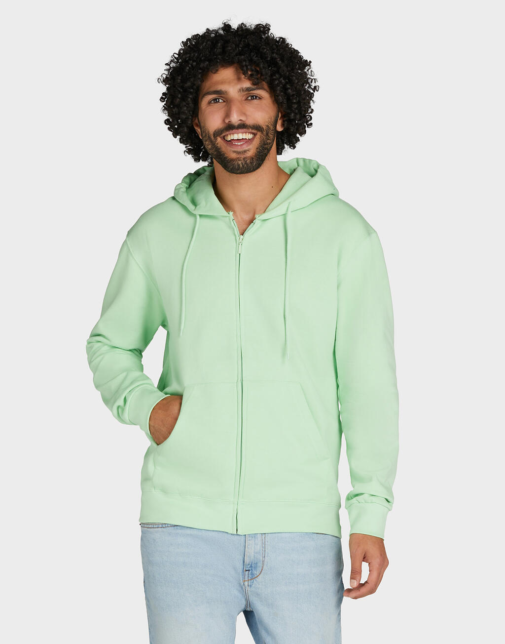Sudadera capucha cremallera entera hombre