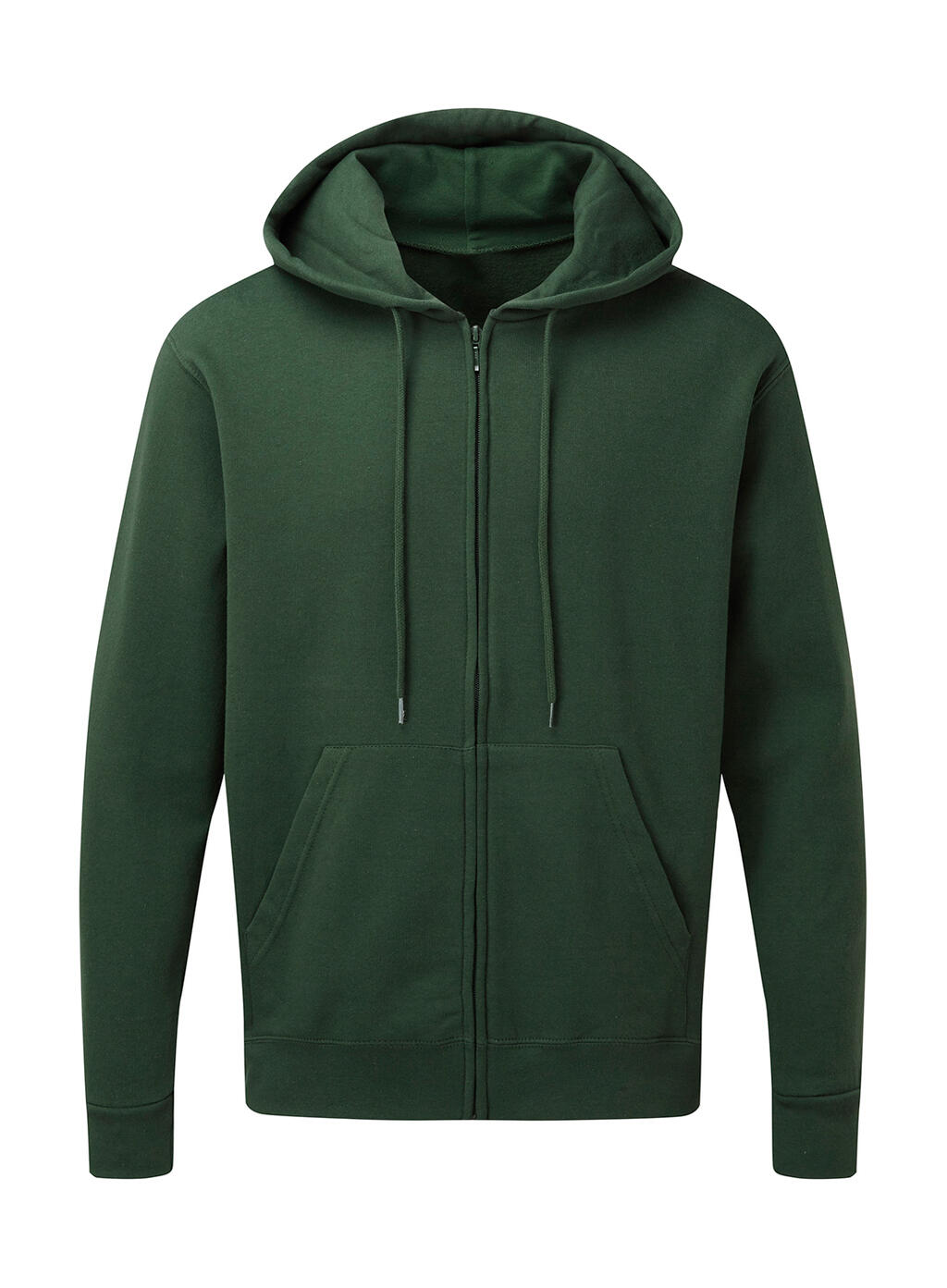 Sudadera capucha cremallera entera hombre Bottle Green