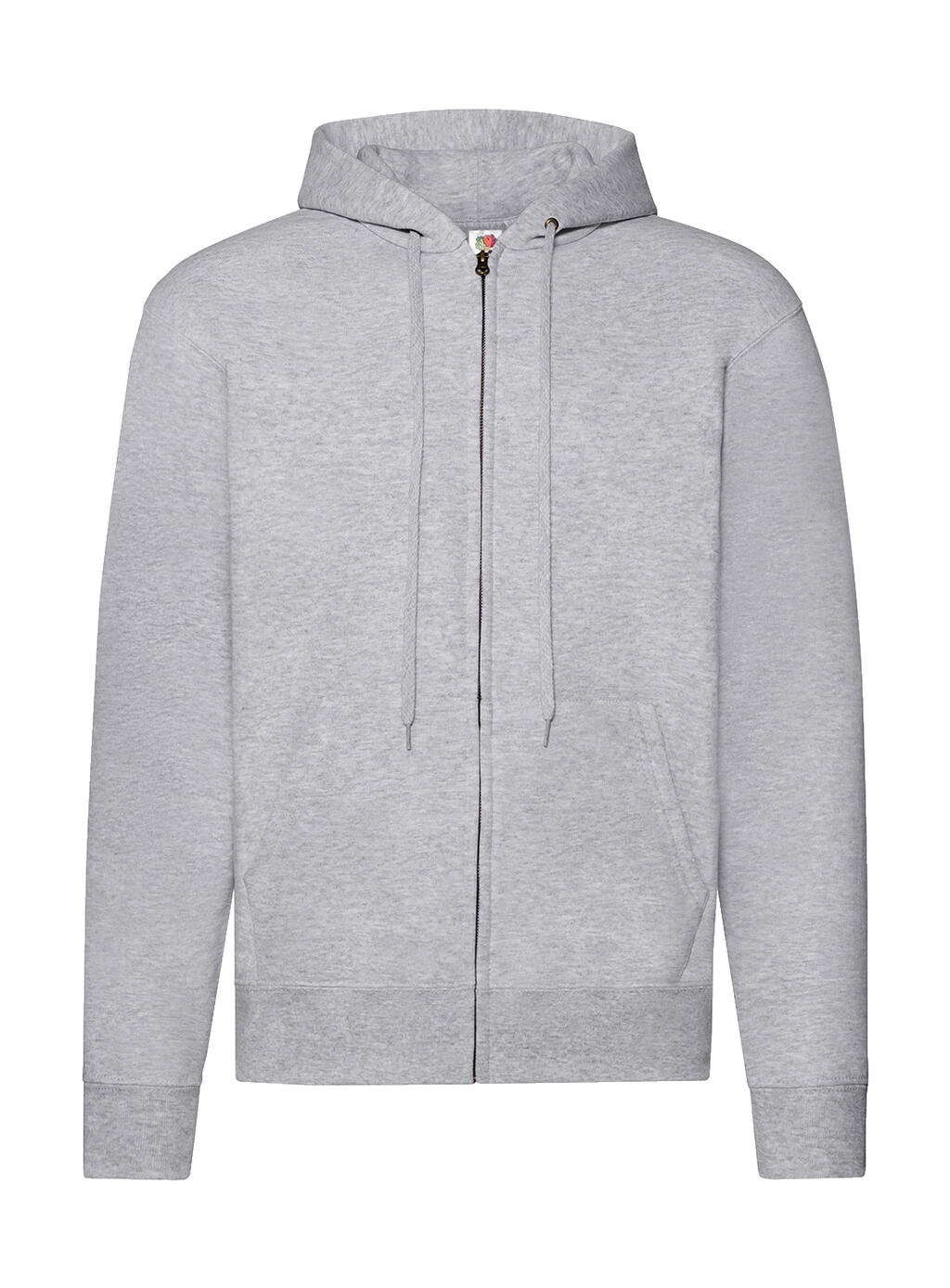 Sudadera capucha cremallera entera hombre Heather Grey