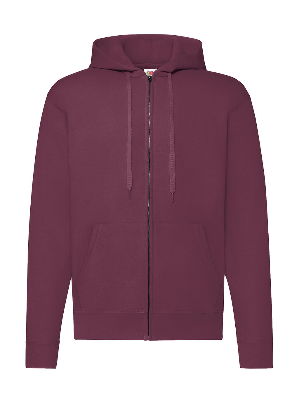 Sudadera capucha cremallera entera hombre Burgundy