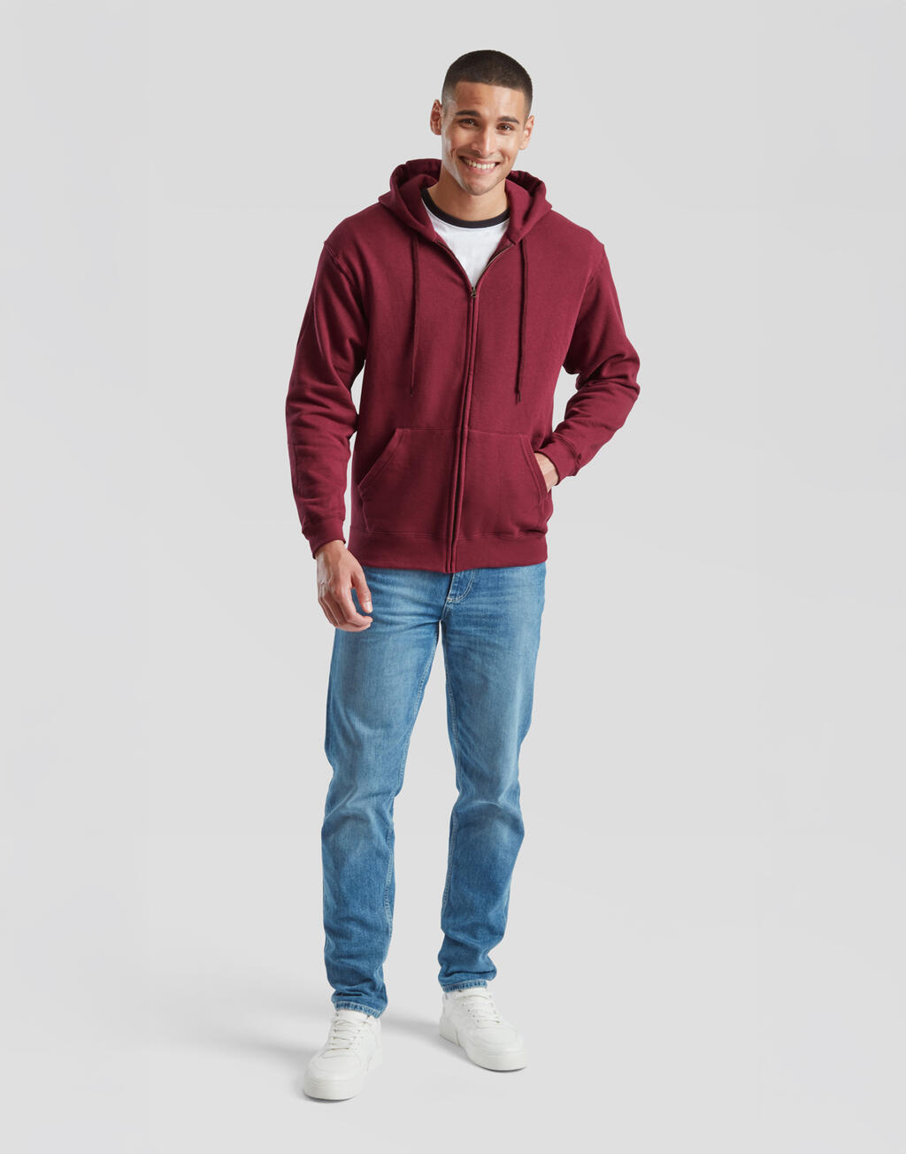  Fruit of the Loom Sudadera capucha cremallera entera hombreotro