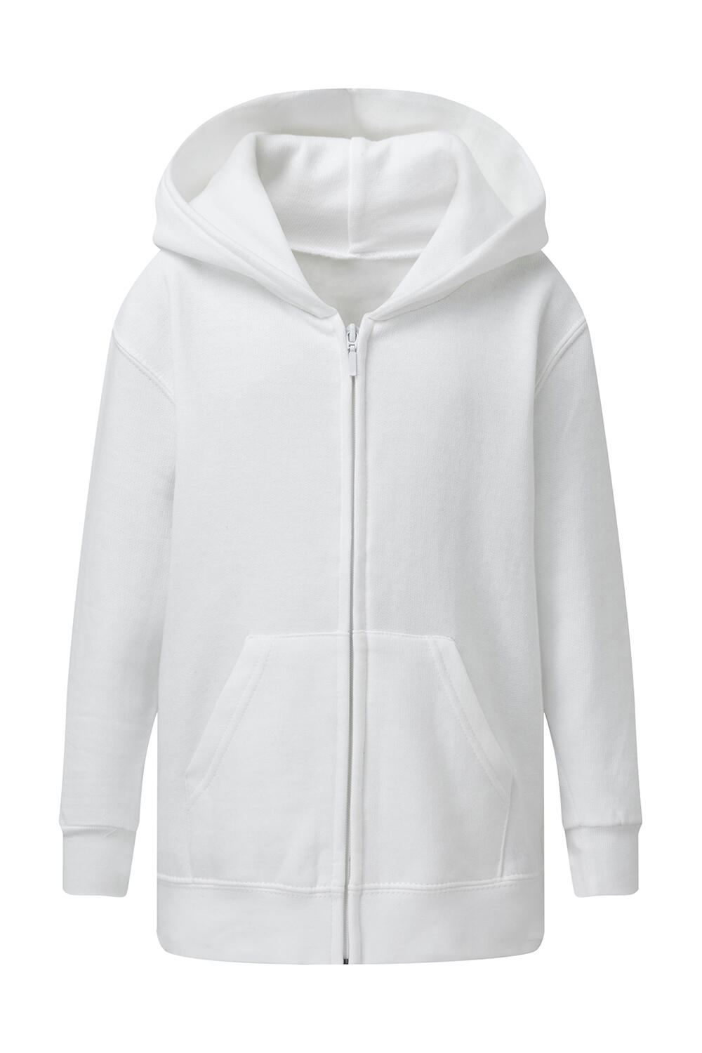Sudadera capucha cremallera entera niño White