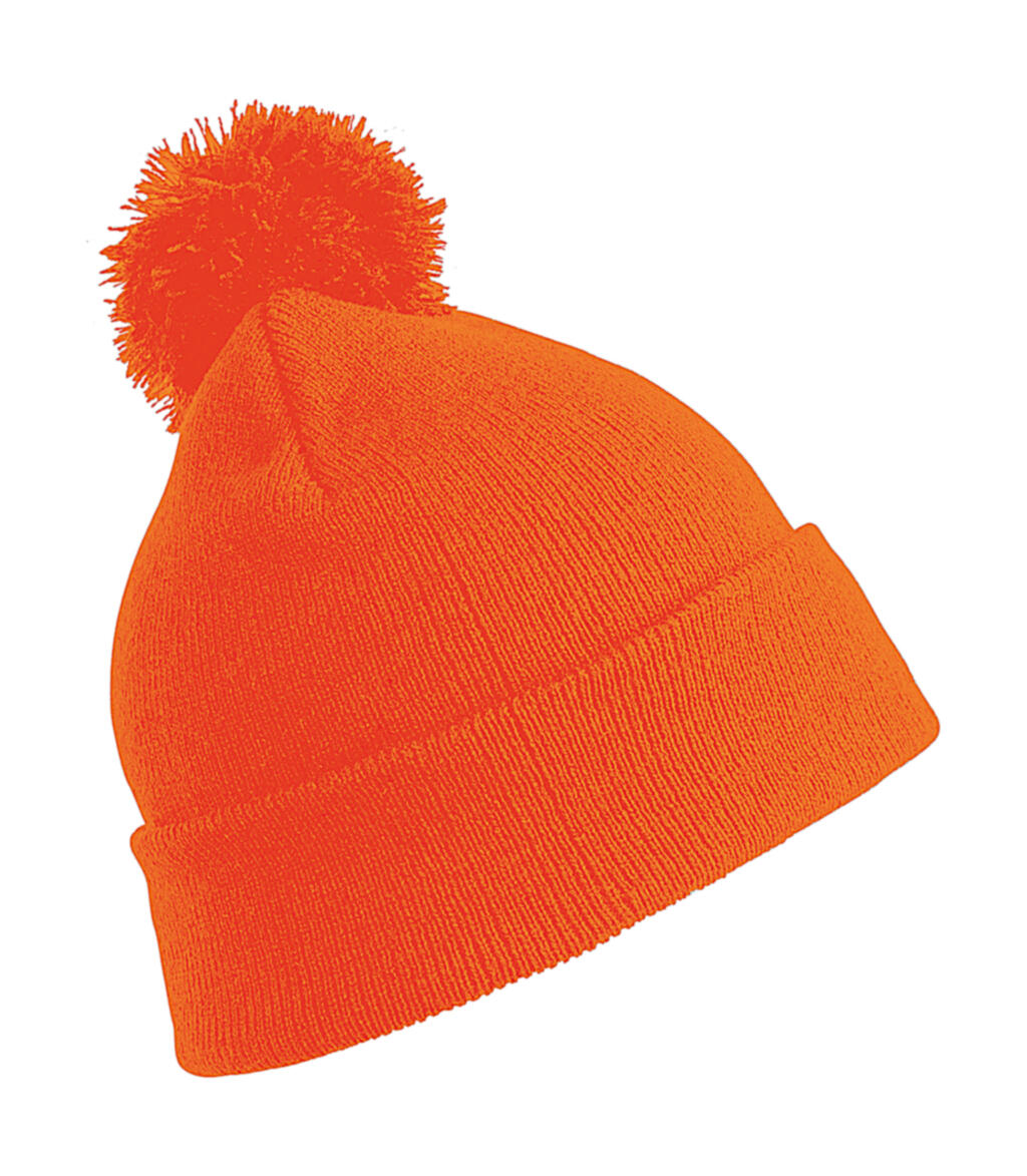 Gorro con pompón Fluorescent Orange