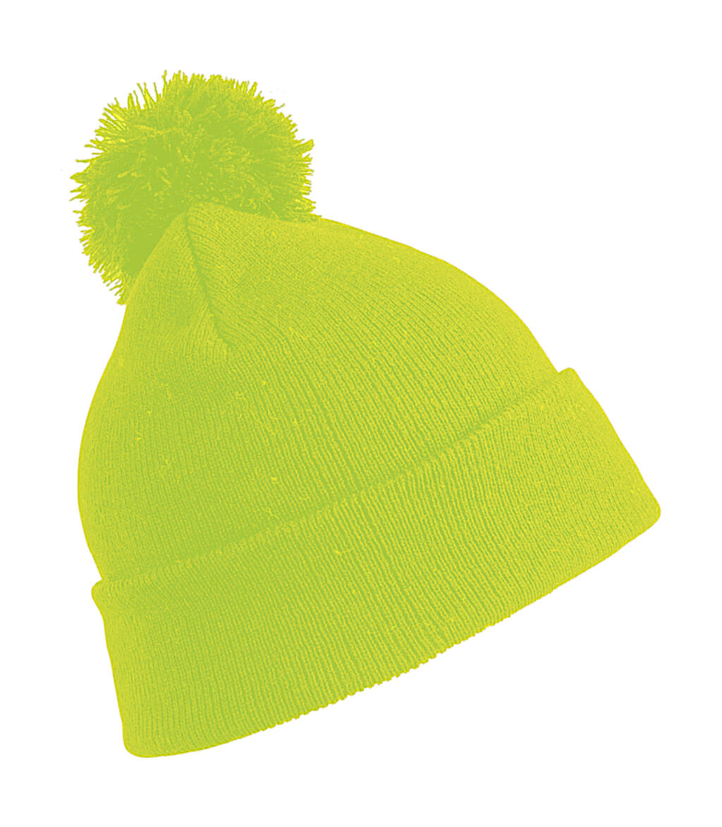 Gorro con pompón Fluorescent Yellow