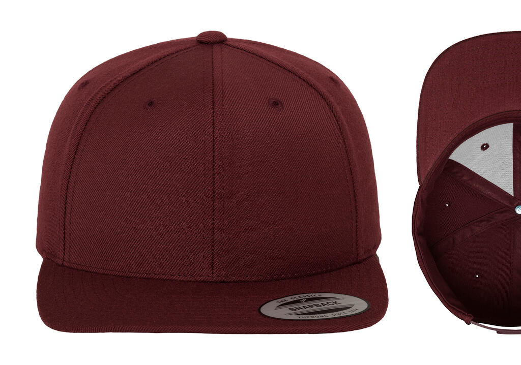 Gorra clásica Snapback Maroon/Maroon