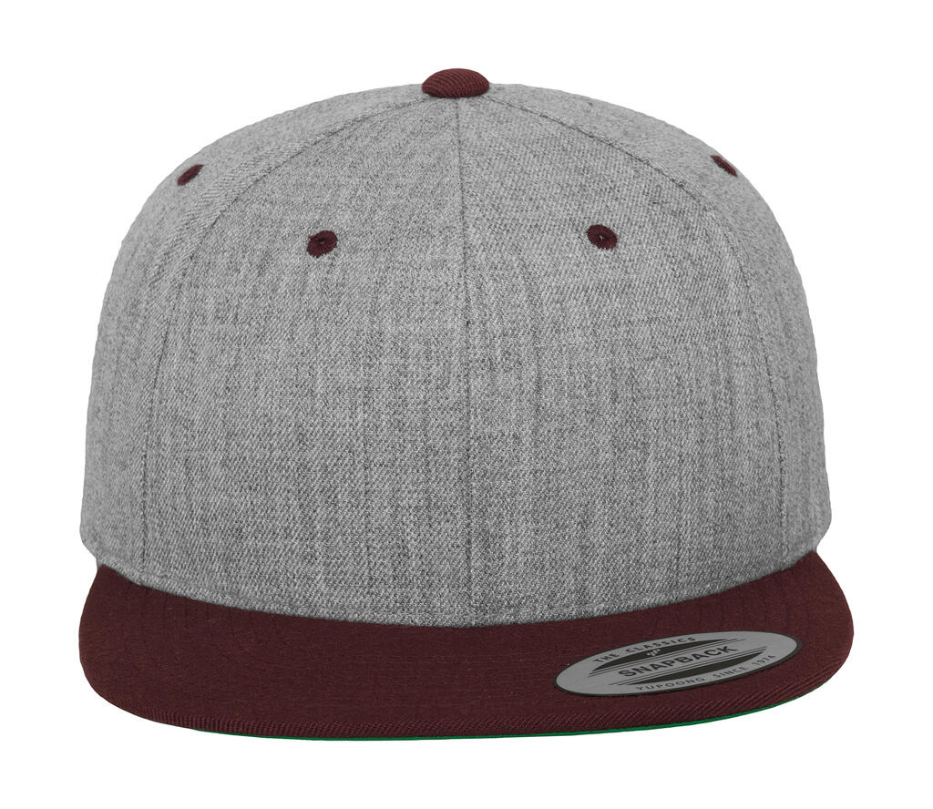 Gorra dos tonos Snapback Heather Grey/Maroon
