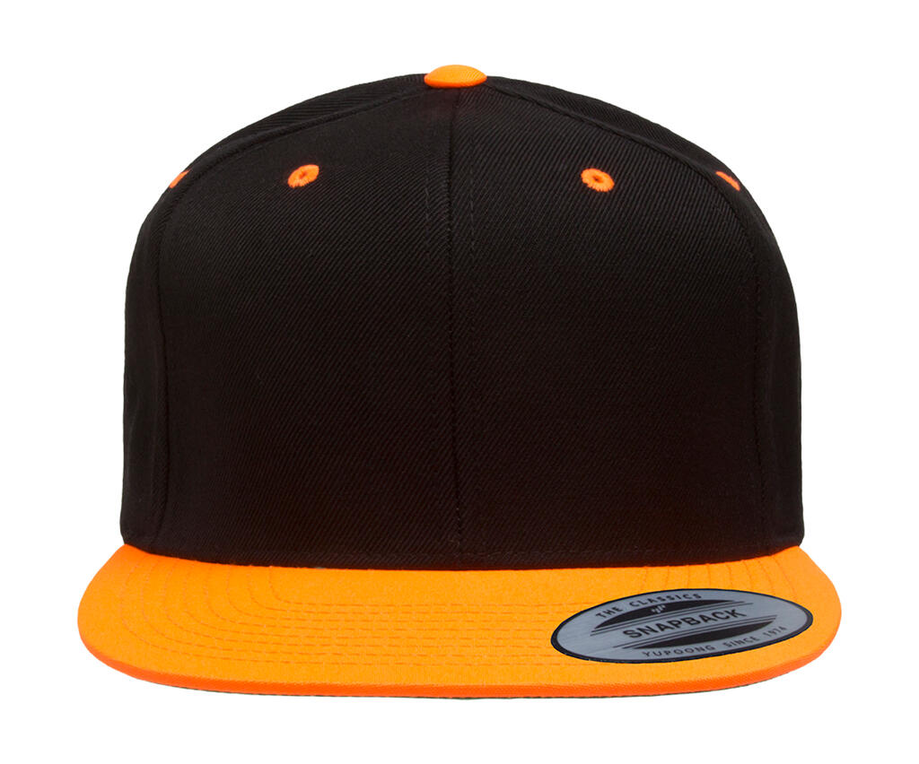 Gorra dos tonos Snapback Black/Neon Orange