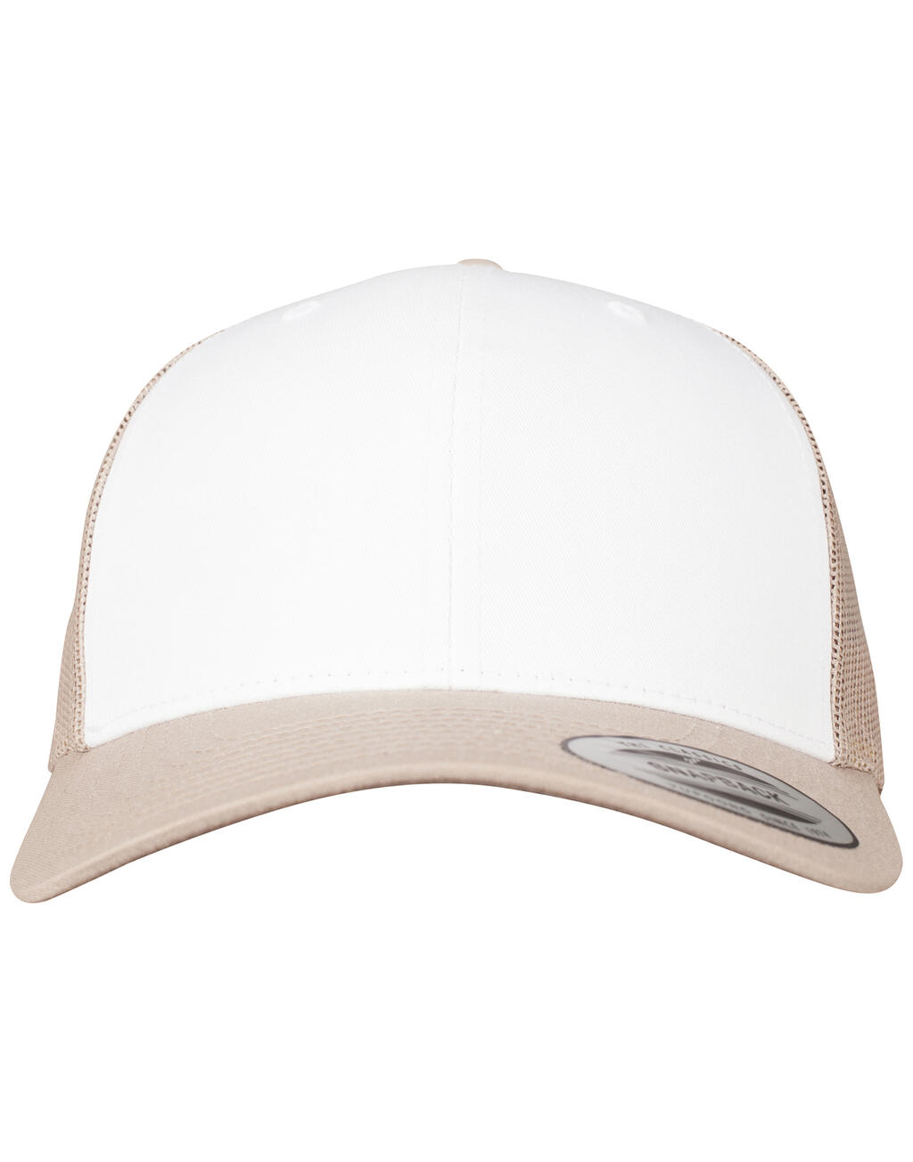 Retro Trucker Frontal de color Khaki/White/Khaki