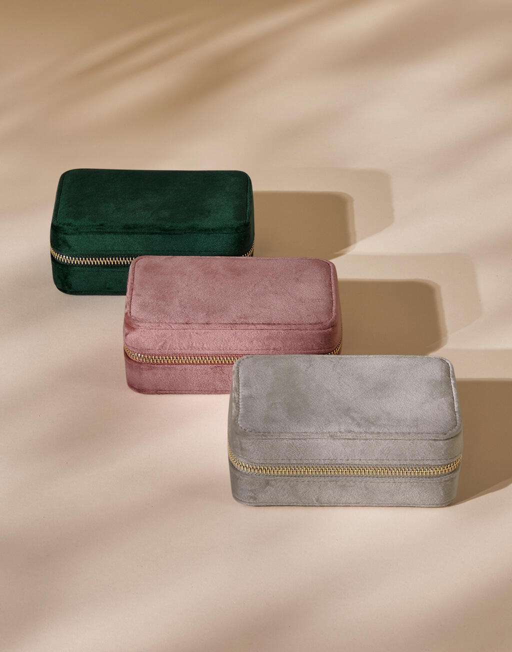  Bag Base Caja de joyas de viaje Velvetotro