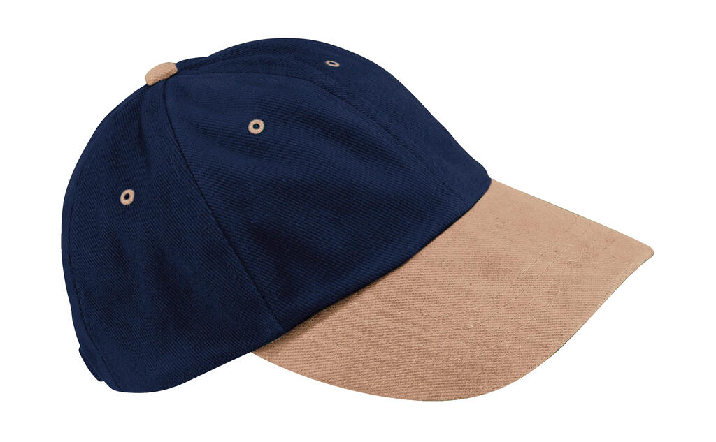 Gorra algodón peinado Heavy perfil bajo French Navy/Taupe