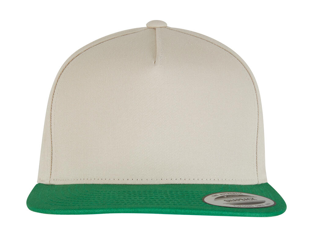 Gorra Snapback 5 paneles Beige/Green
