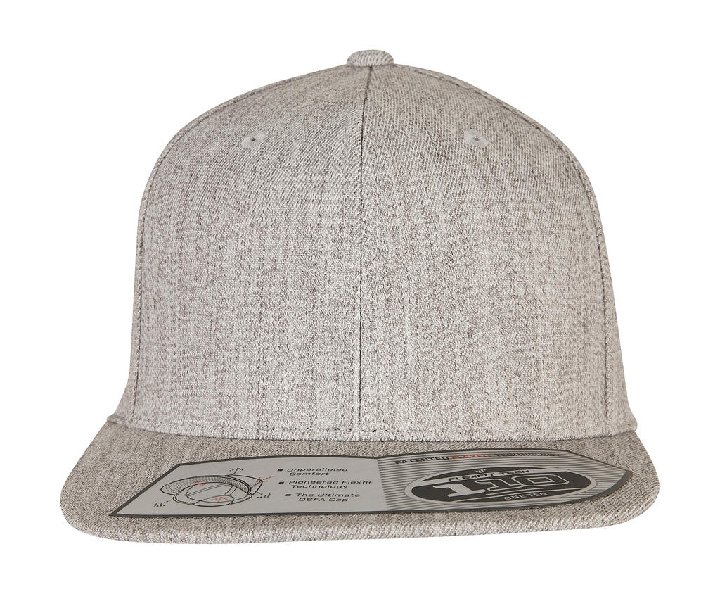 Gorra Snapback 6 paneles ajustada Heather Grey