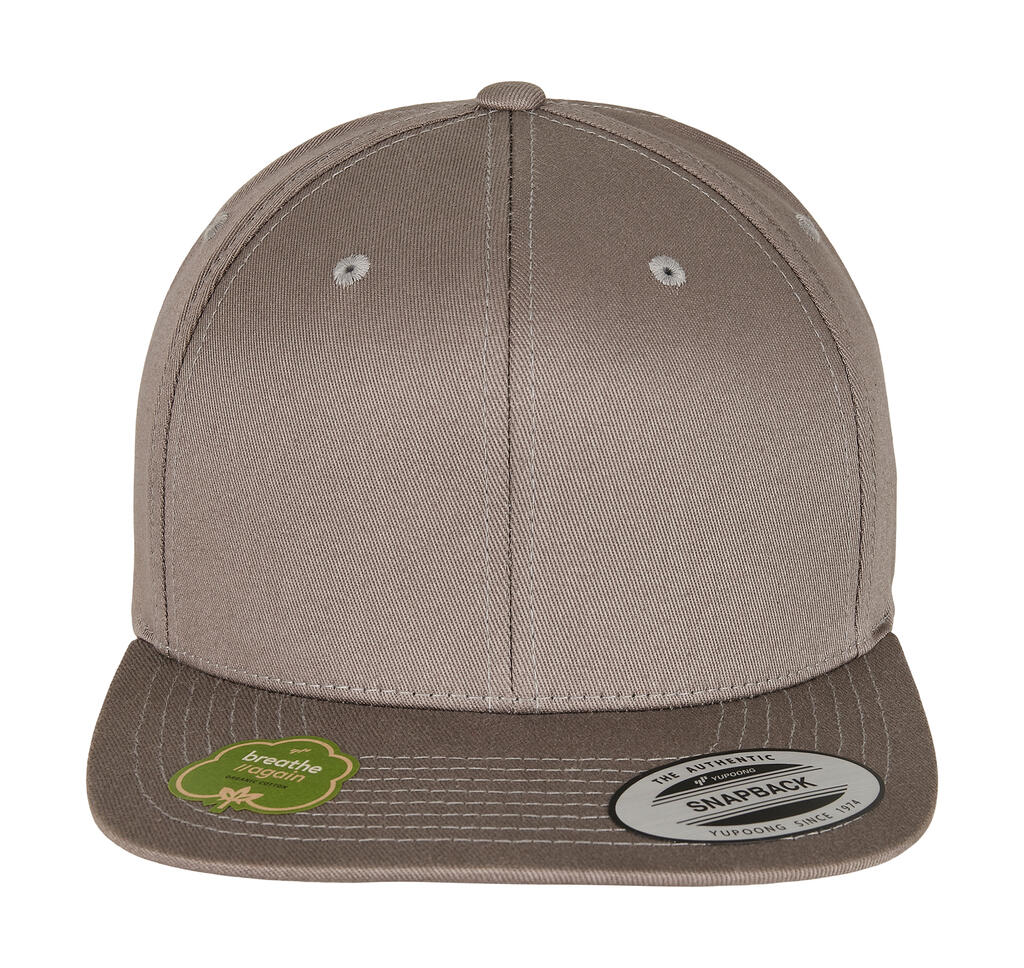 Gorra algodón orgánico Snapback Pale Grey