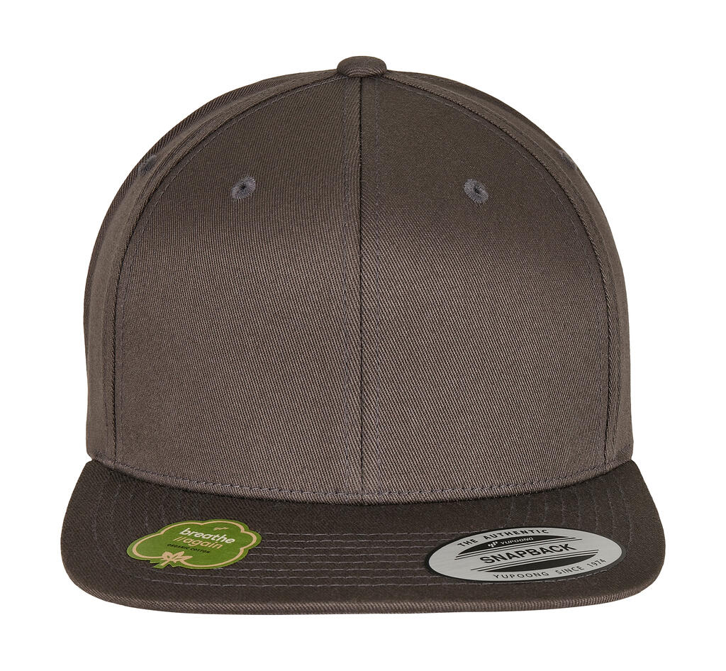 Gorra algodón orgánico Snapback Dark Grey