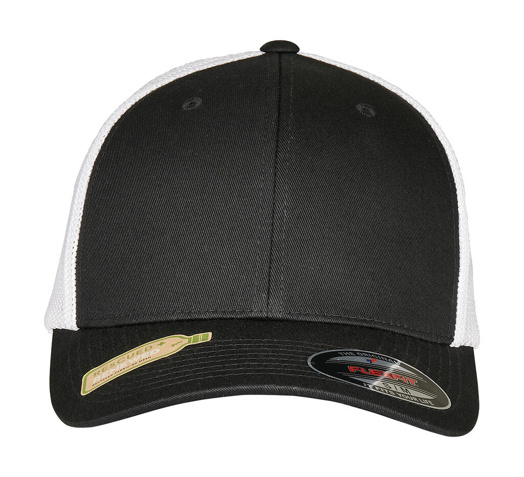 Flexfit Trucker de malla reciclada Black/White