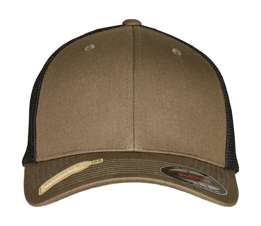 Flexfit Trucker de malla reciclada Olive/Black