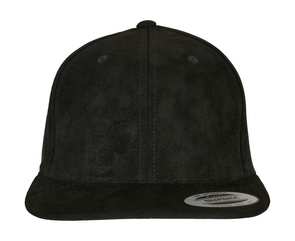Gorra Snapback piel de ante Black