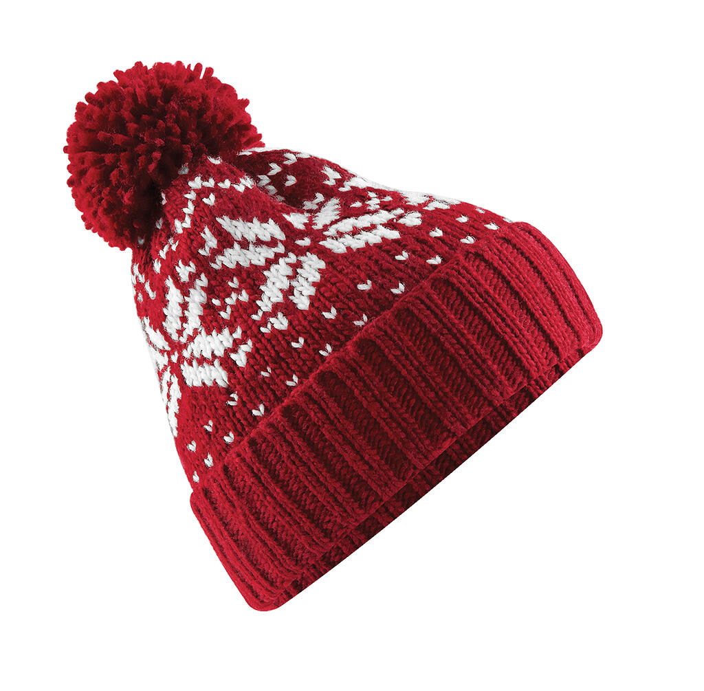 Gorro Snowstar® Fair Isle Classic Red/White