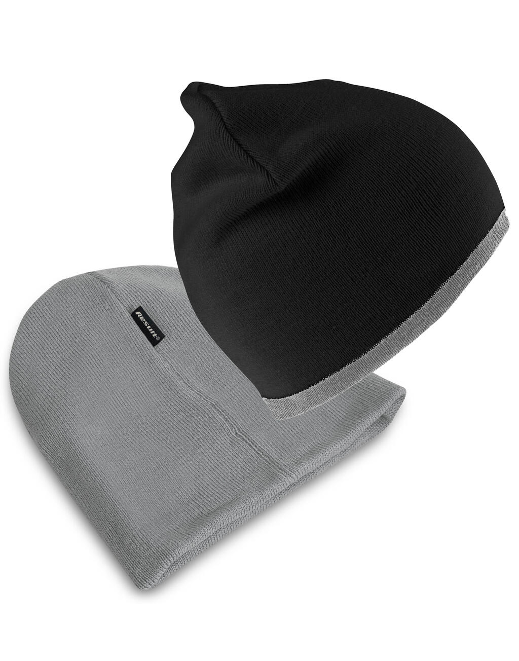 Gorro de punto contrastado Black/Grey