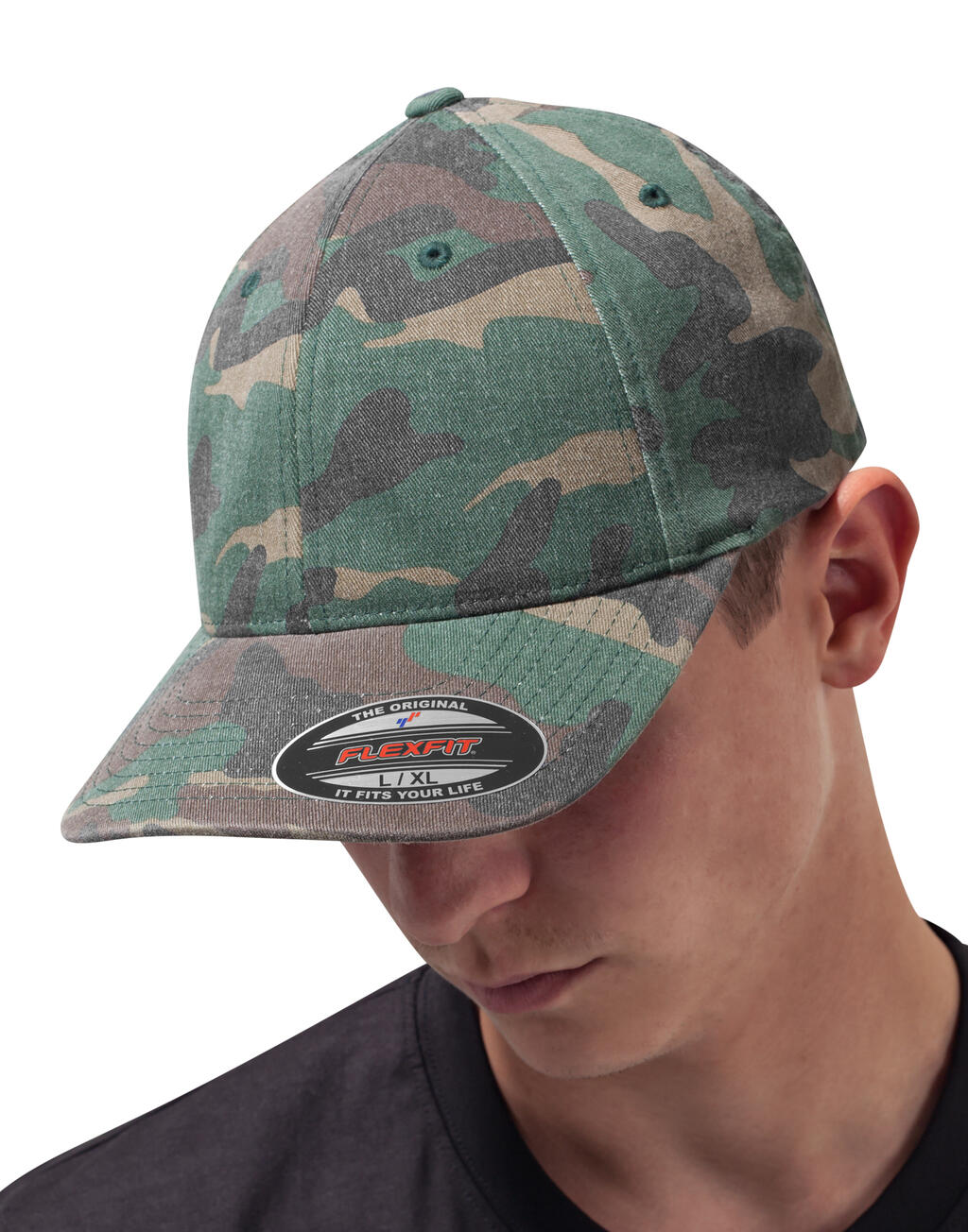 Flexfit Gorra lavada Flexfit de camuflaje