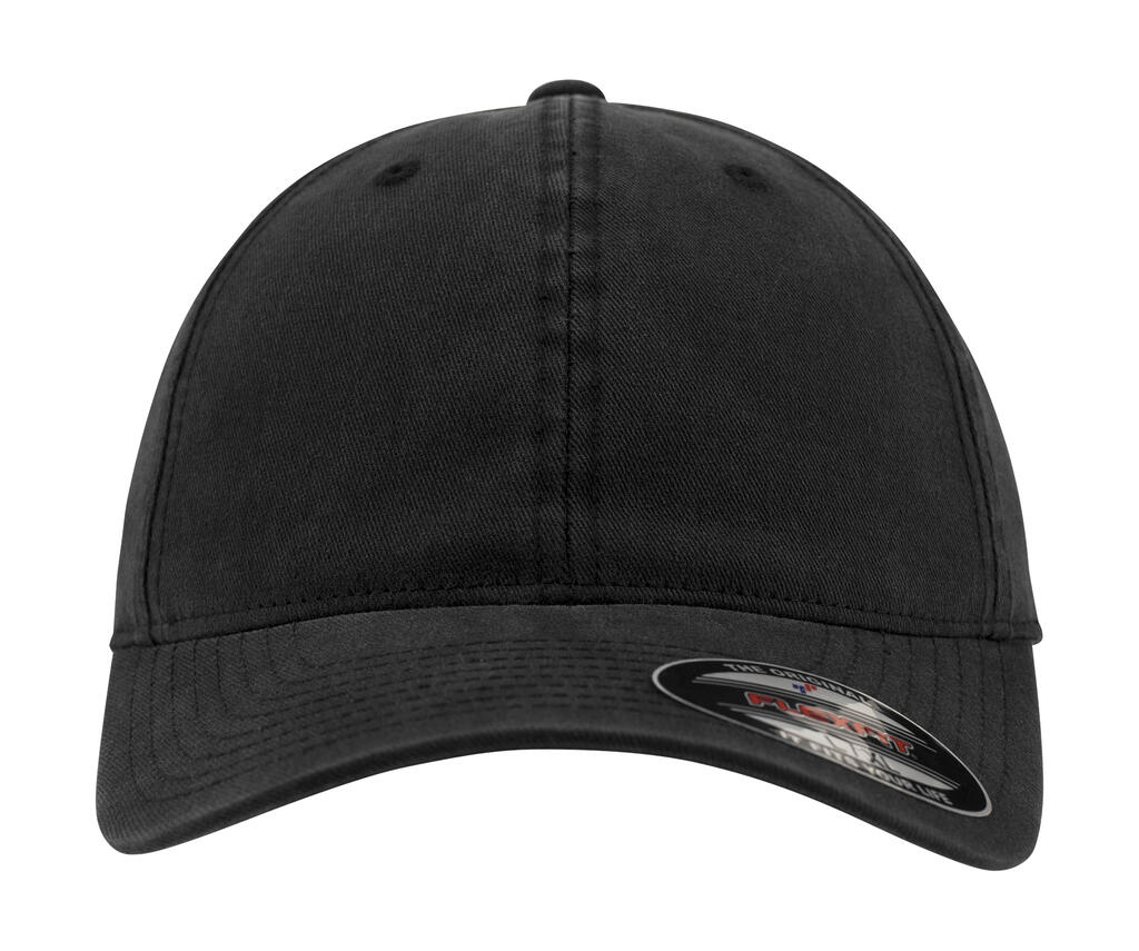 Gorra Flexfit Dad de algodón lavado Black