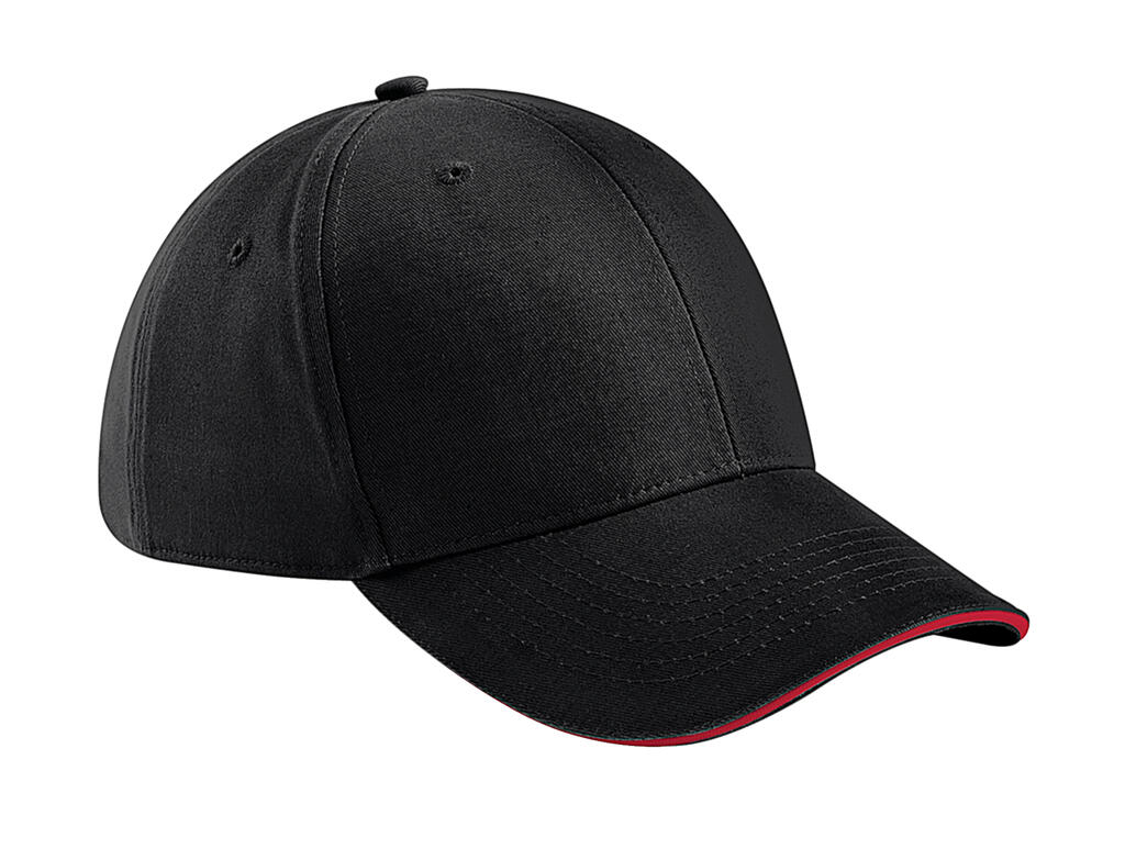 Gorra Athleisure 6 paneles Black/Classic Red