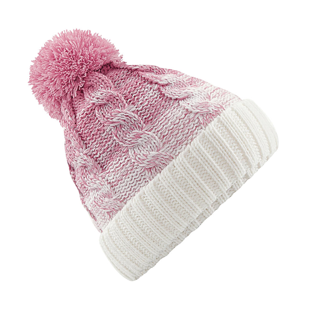 Gorro Ombré Dusky Pink/Off White