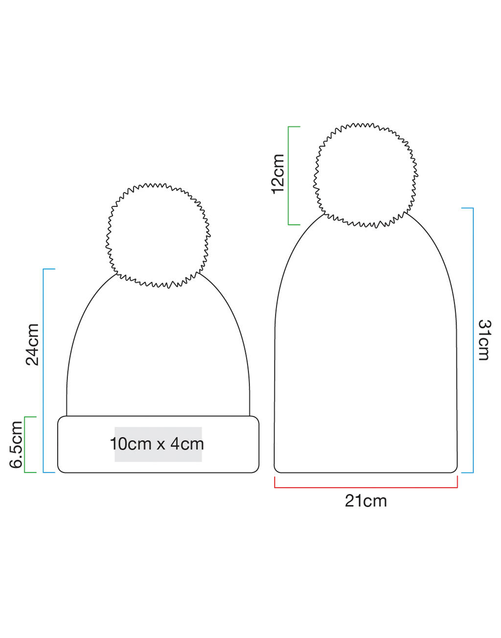  Beechfield Gorro Ombréotro