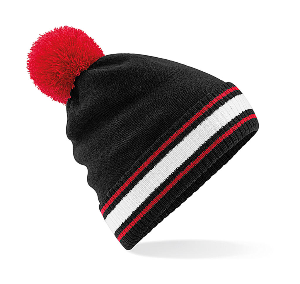Gorro Stadium Black/Classic Red/White