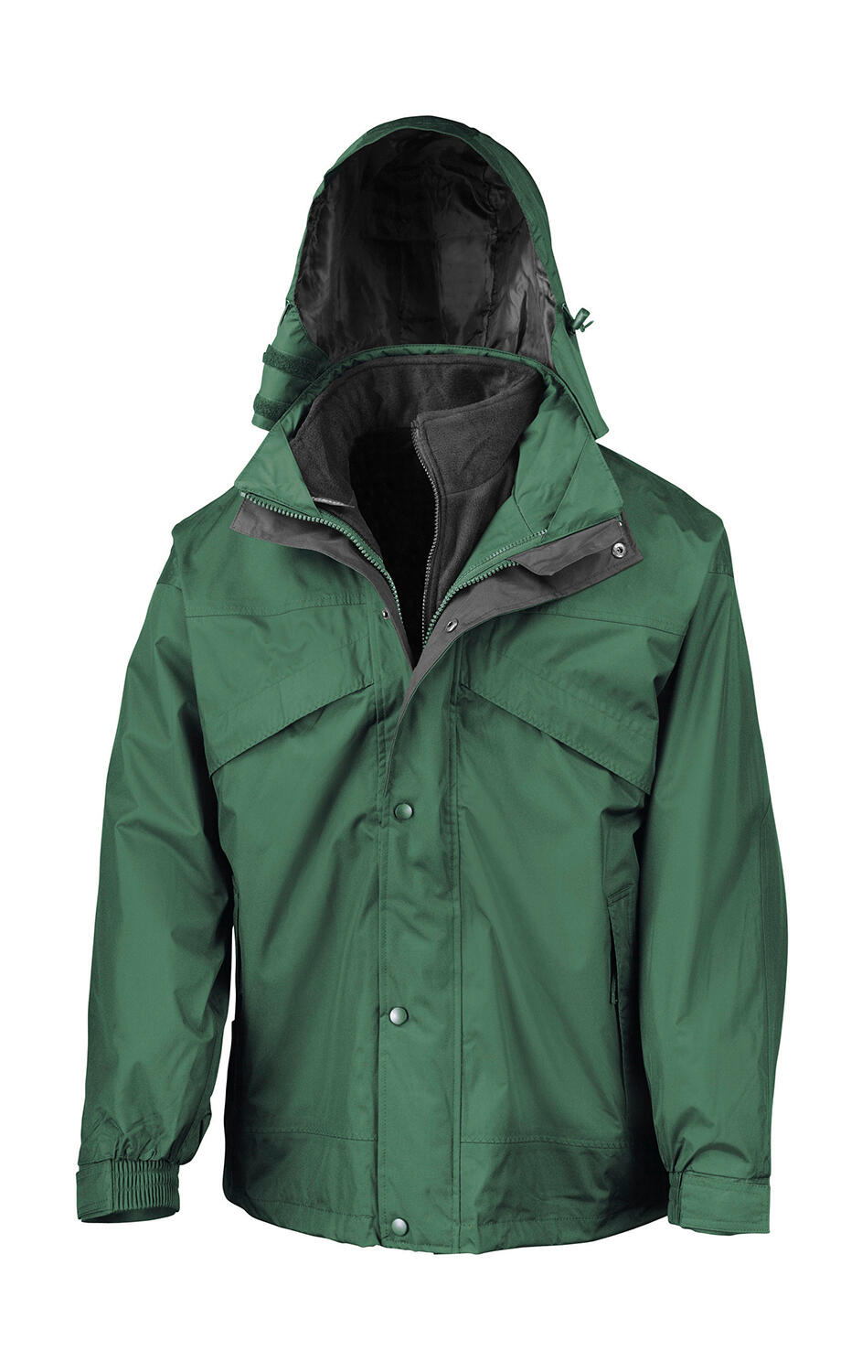 Chaqueta 3 en 1 con polar Bottle Green