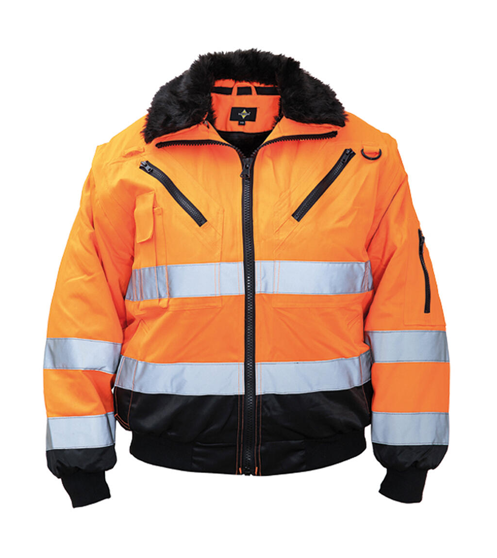 Chaqueta de piloto alta visibilidad Oslo Orange/Black